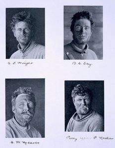 スコット船長（1868-1912）が率いる南極への「テラノヴァ」遠征（1910-13）のメンバー 作： Herbert Ponting
